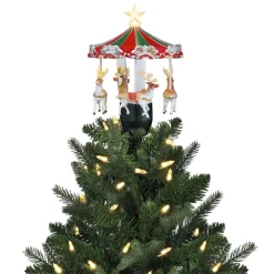 Online 11" Animated Carousel Tree Topper Tree Toppers