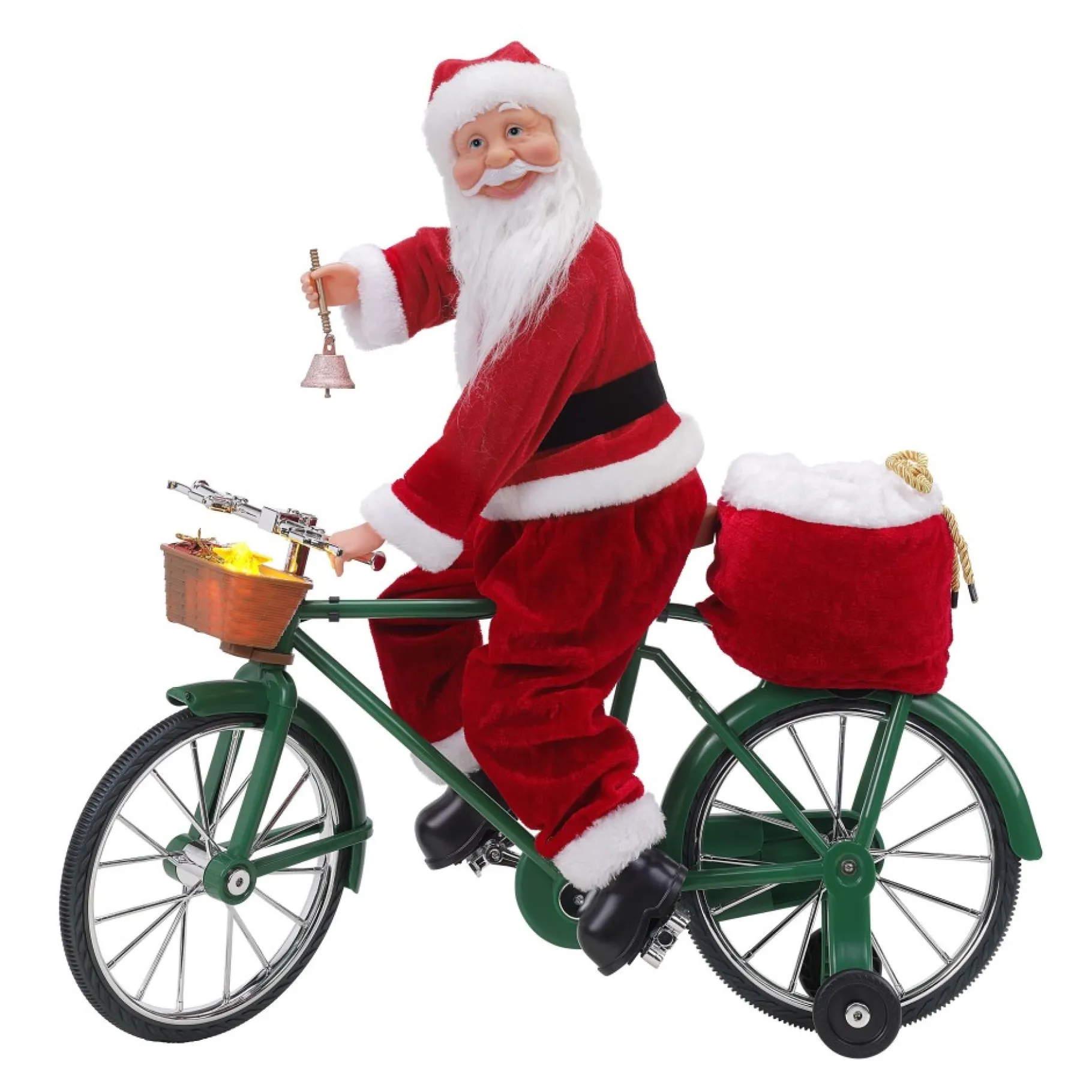 Store 23" Animated Cycling Santa Musical Decor