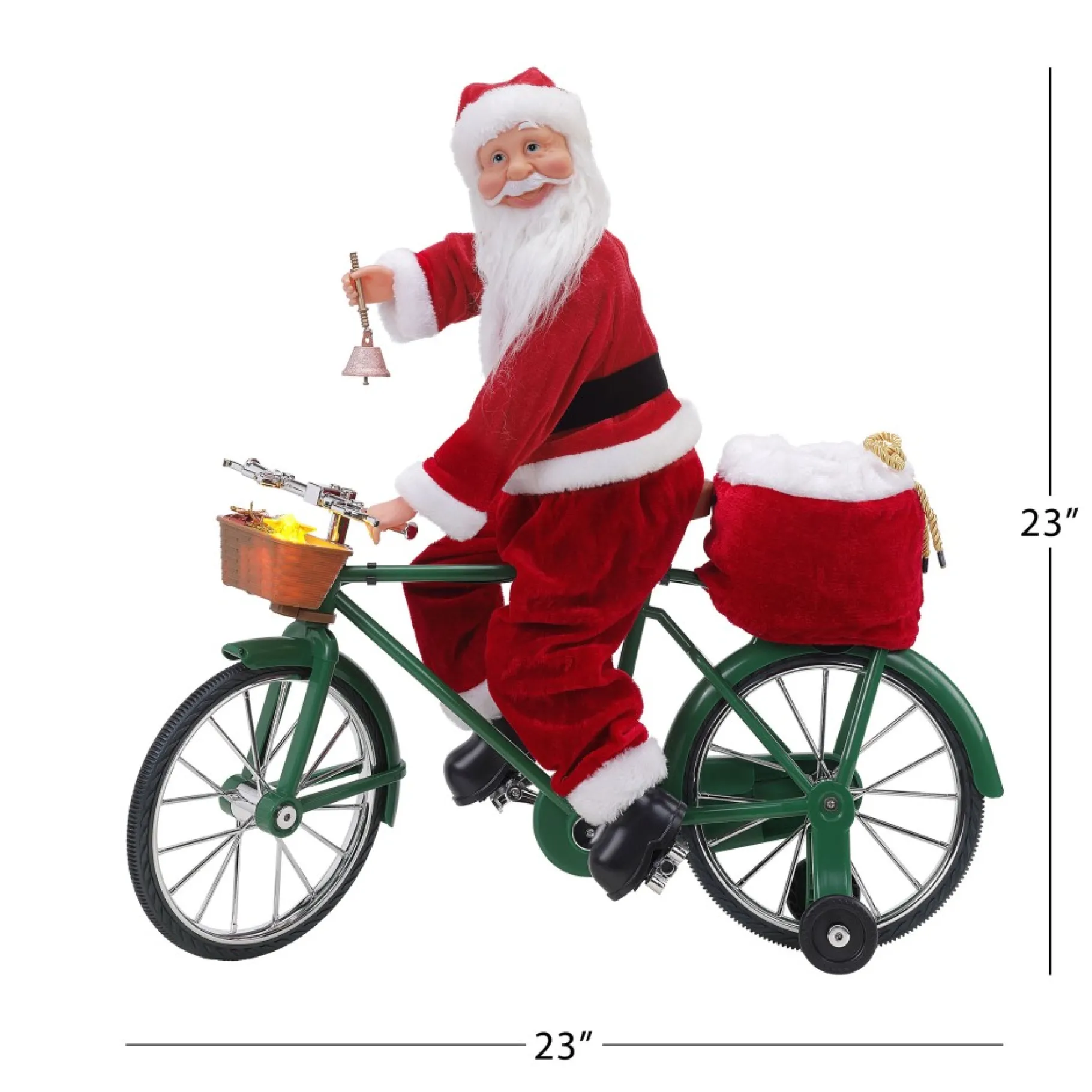 Store 23" Animated Cycling Santa Musical Decor