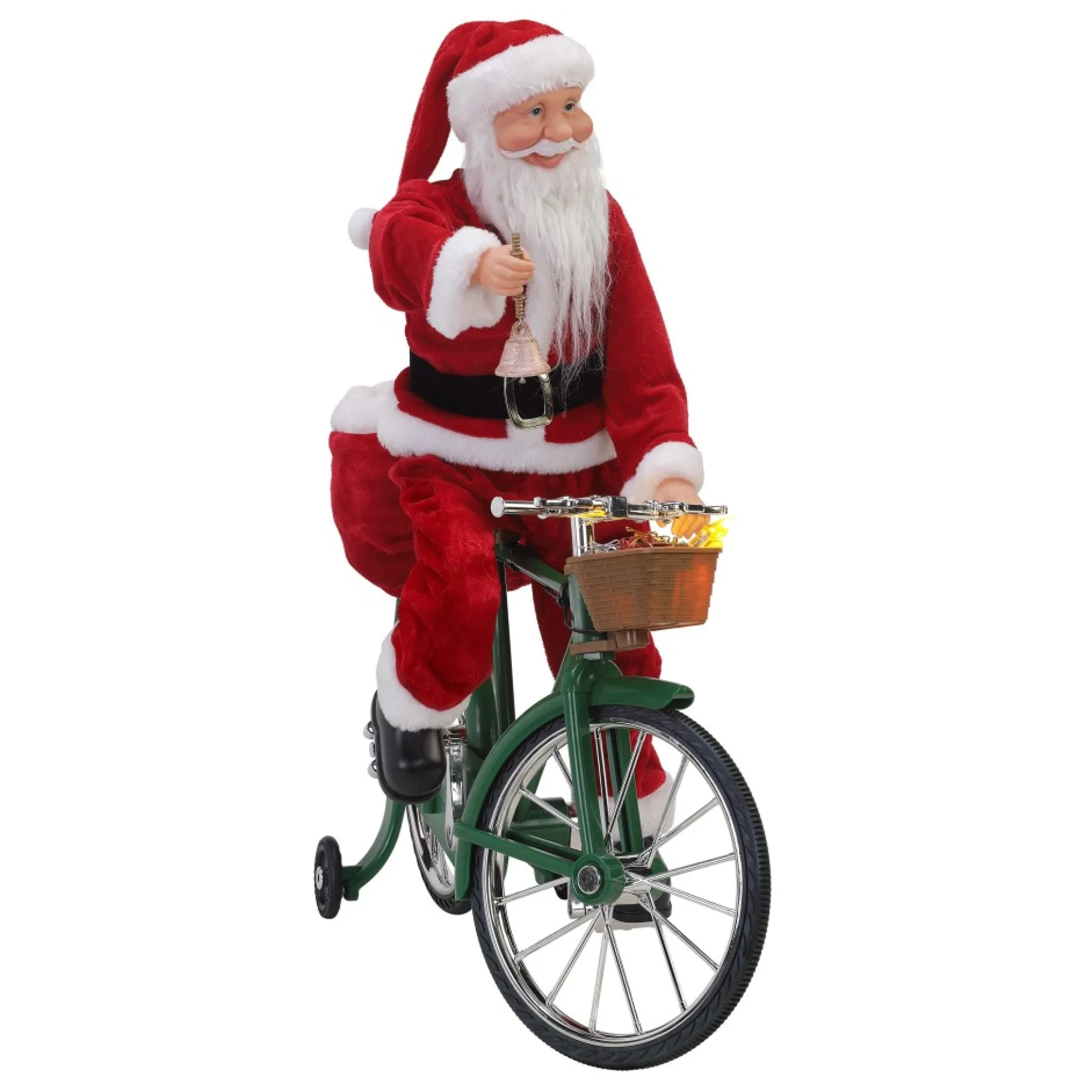 Store 23" Animated Cycling Santa Musical Decor
