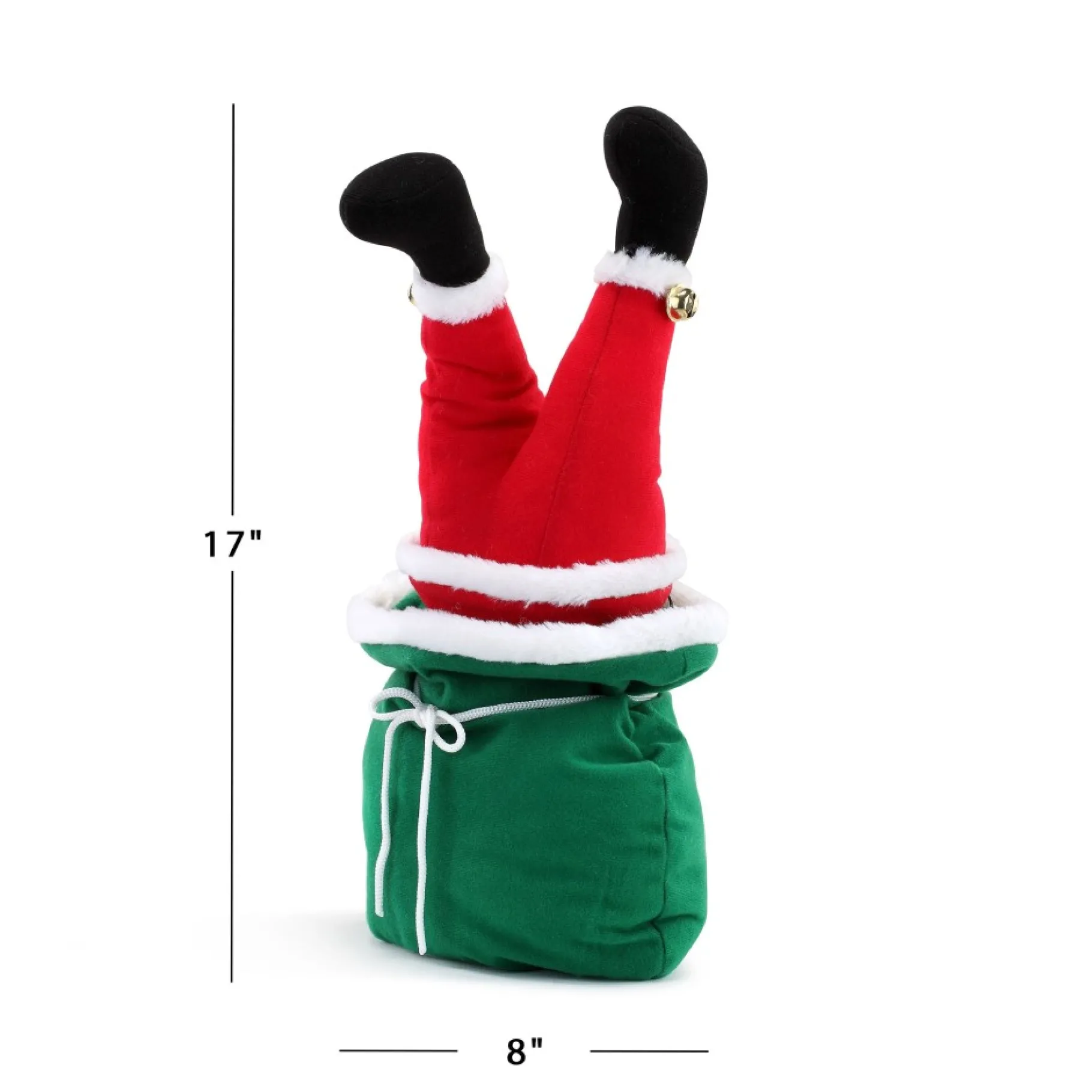 Sale 17" Animated Kicker In Bag - Santa Kickers