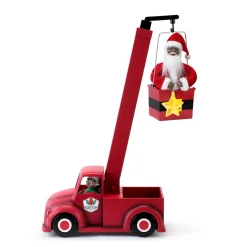 Shop 43" Animated North Pole Lighting Crew - Black Santa Musical Decor