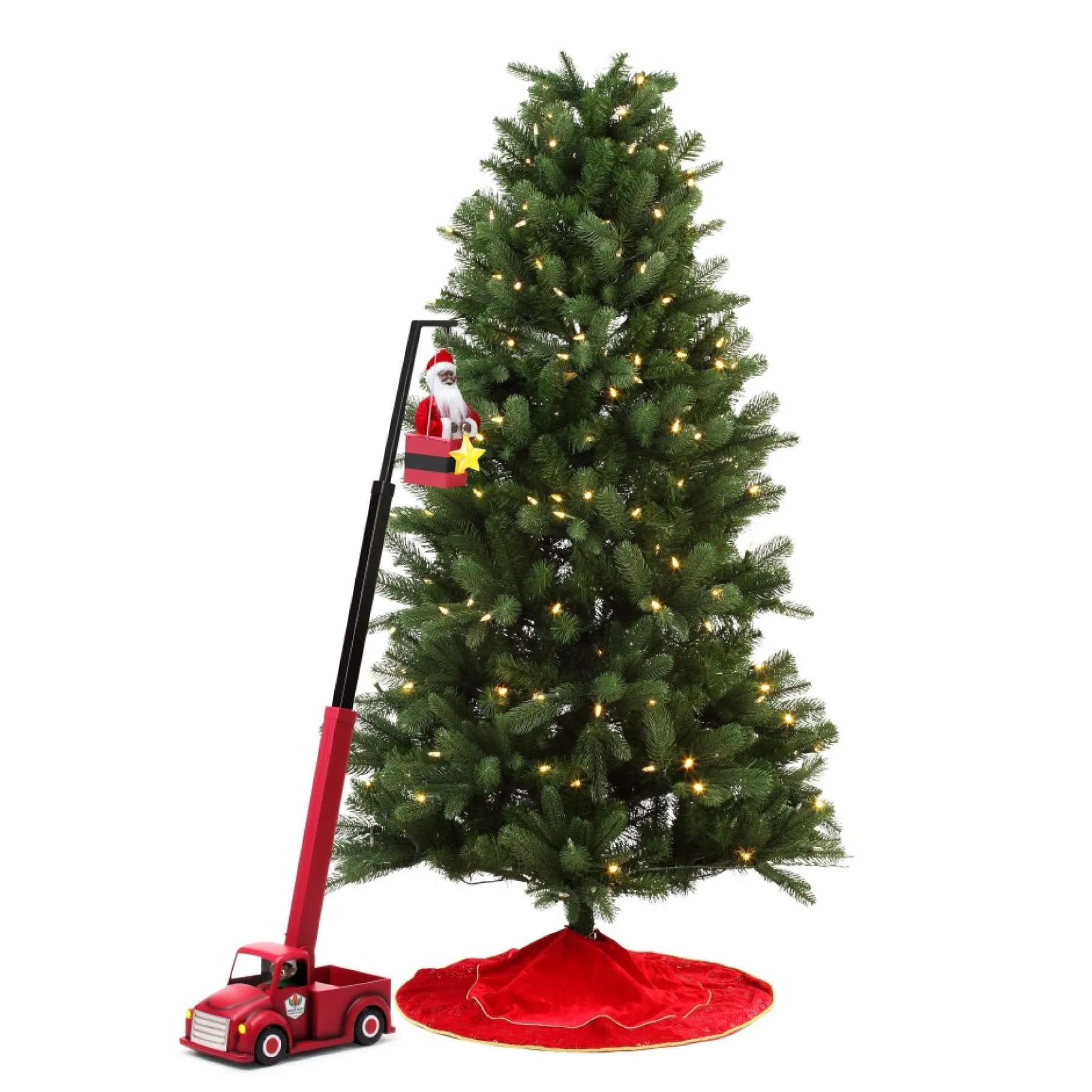 Shop 43" Animated North Pole Lighting Crew - Black Santa Musical Decor