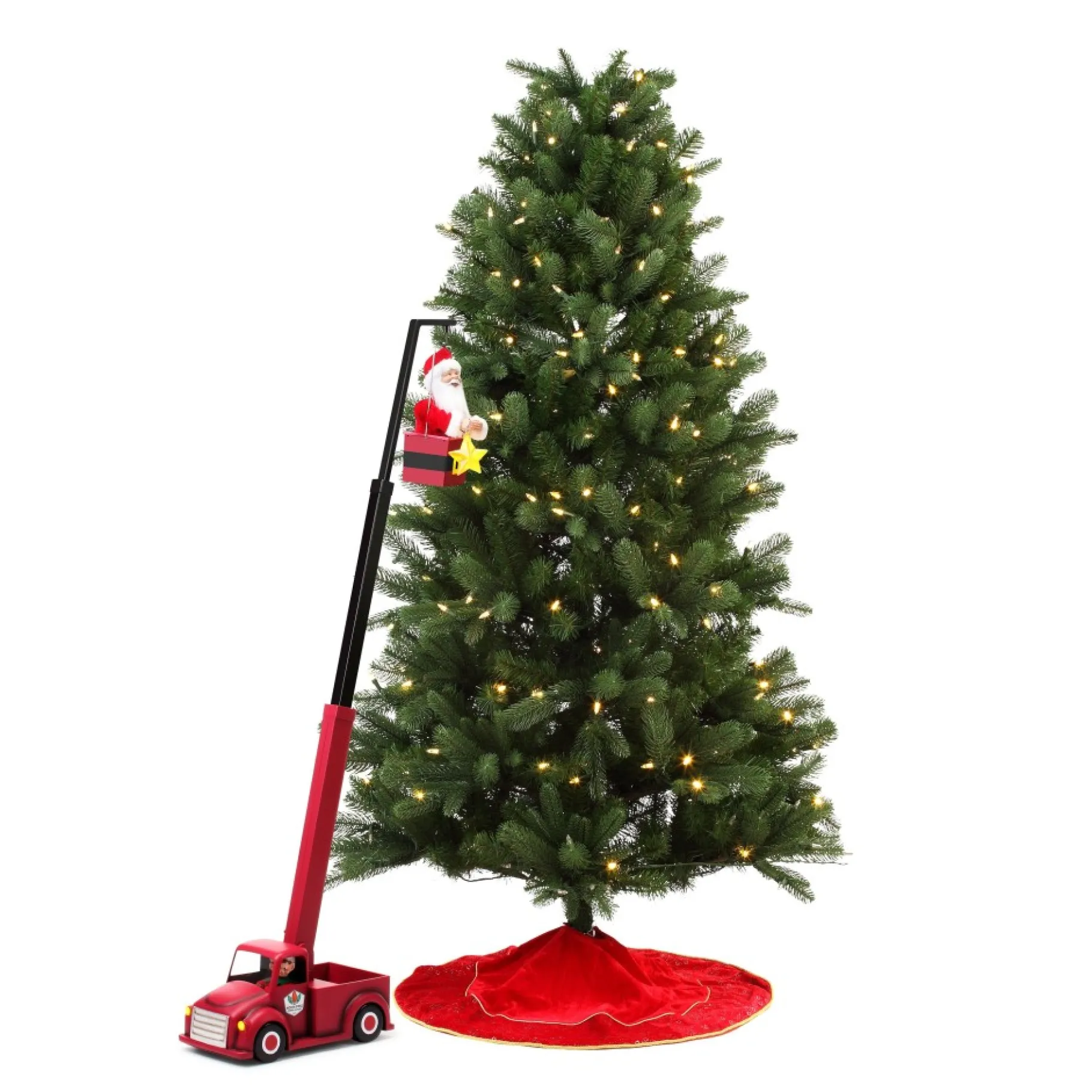 Flash Sale 43" Animated North Pole Lighting Crew - White Santa Musical Decor