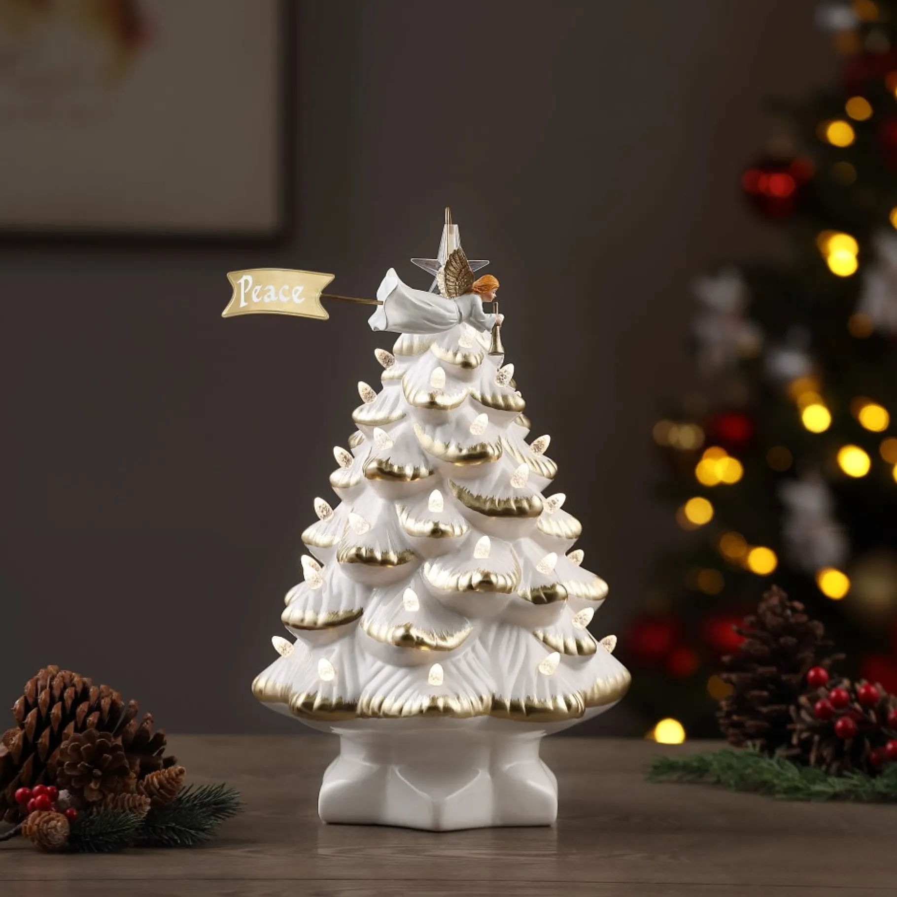 Online 14" Animated Nostalgic Ceramic Tree - Angel Character Trees