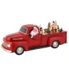 Cheap 14" Animated Nostalgic Red Truck - White Santa Trains & Trucks
