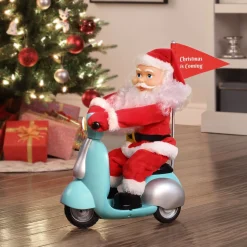 Best Sale 14.5" Animated Scootin' Santa Musical Decor