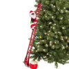 Best Sale 43" Animated Super Climbing Black Santa Climbers