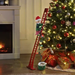 Cheap 43" Animated Super Climbing White Elf Climbers