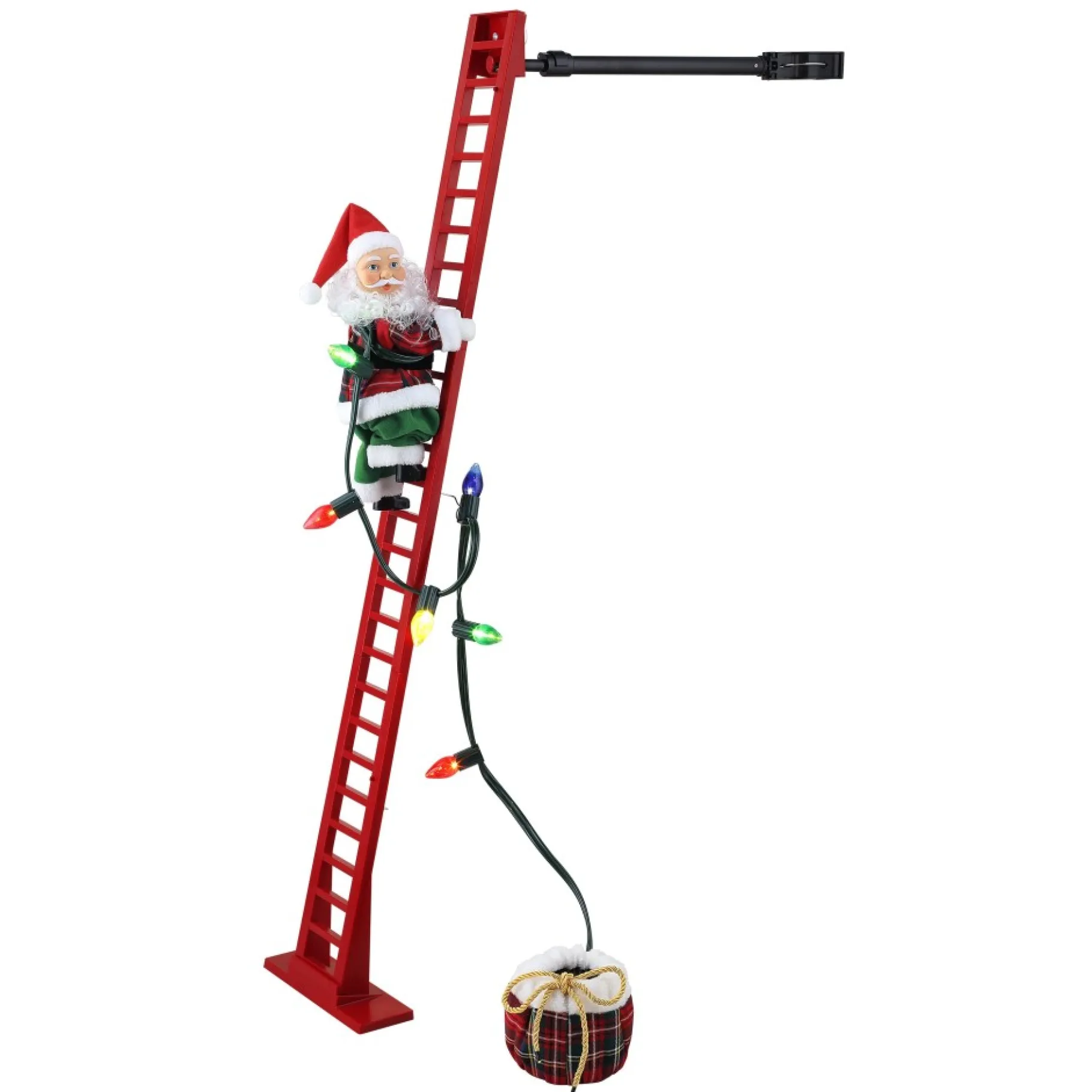 Best 43" Animated Super Climbing Plaid Santa Super Climbers