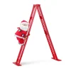 Store 17" Animated Tabletop Climbing White Santa Musical Decor