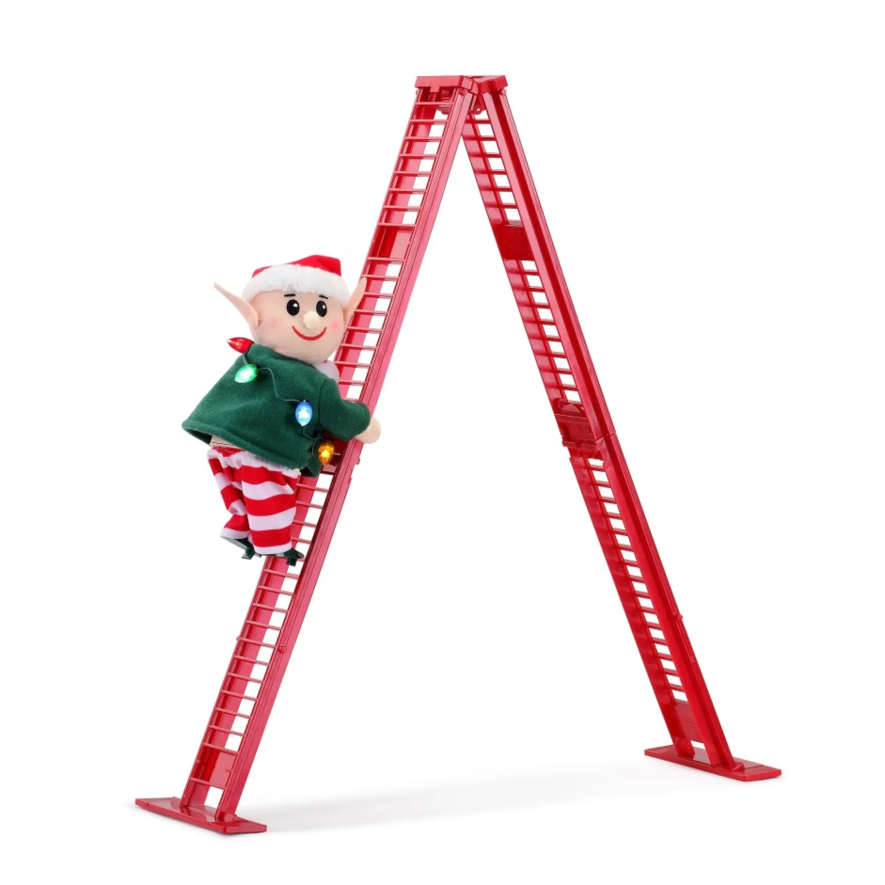 New 17" Animated Tabletop Climbing Elf Musical Decor