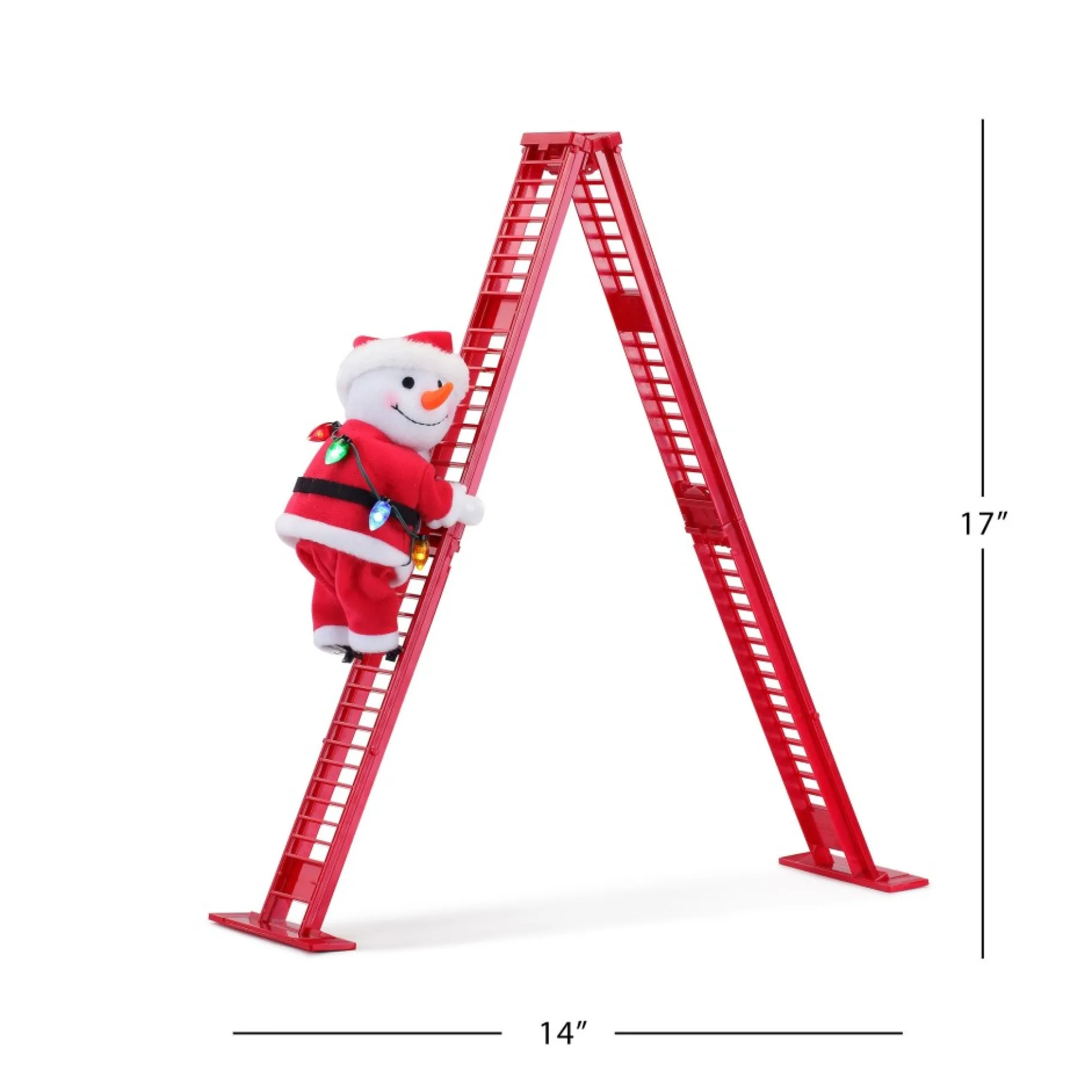 Cheap 17" Animated Tabletop Climbing Snowman Climbers