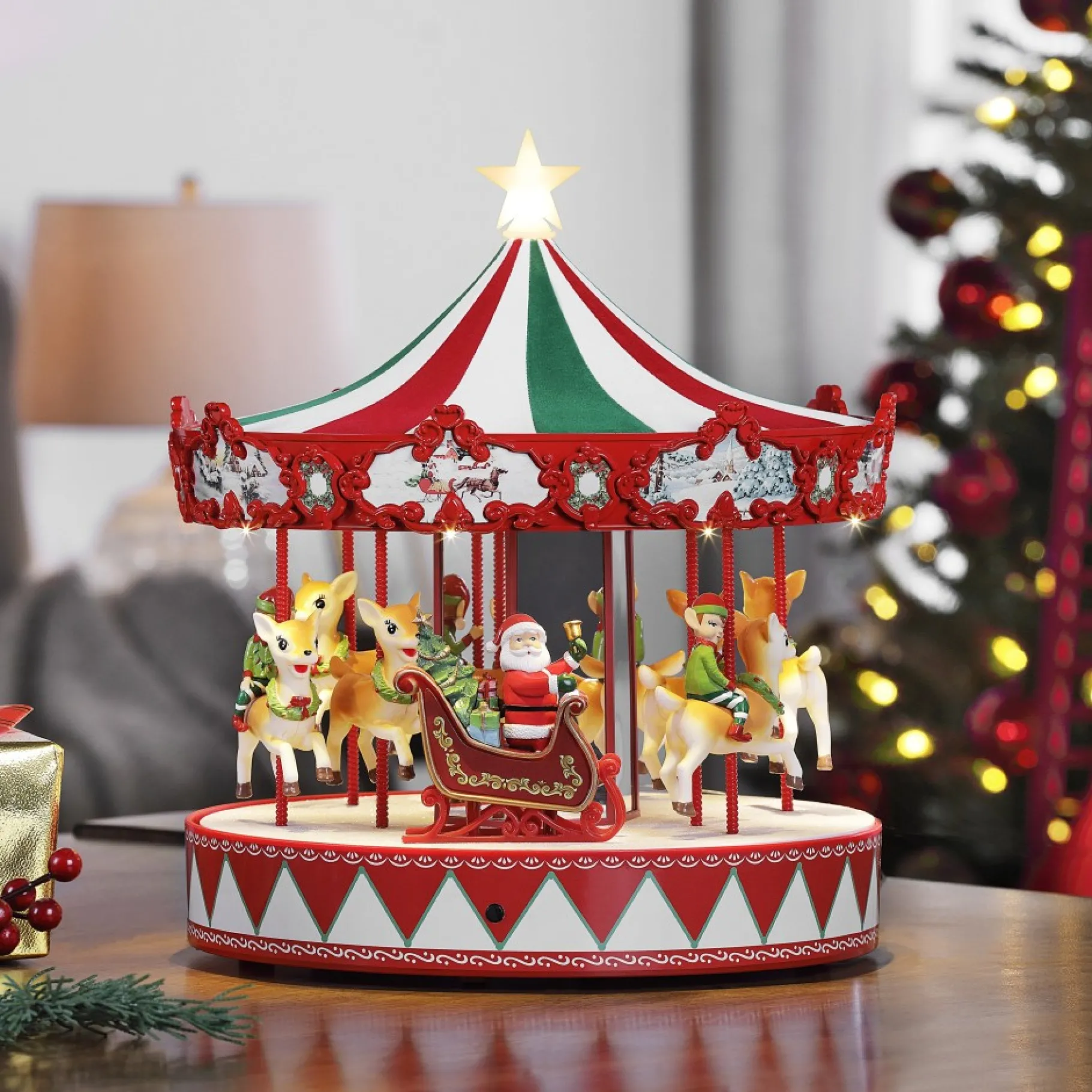 Hot 14" Animated Vintage Carousel Carousels