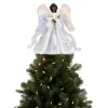 Shop 12" Fiber Optic Animated Tree Topper - Black Angel Tree Toppers