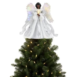 Shop 12" Fiber Optic Animated Tree Topper - Black Angel Tree Toppers