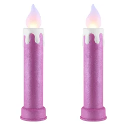 Clearance 24" Glitter Blow Mold Candle - Set Of 2 Pink Blow Molds