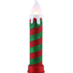Shop 24" Glittery Blow Mold Candle - Red & Green Blow Molds