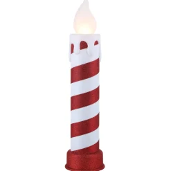 Cheap 24" Glittery Blow Mold Candle - Red & White Blow Molds