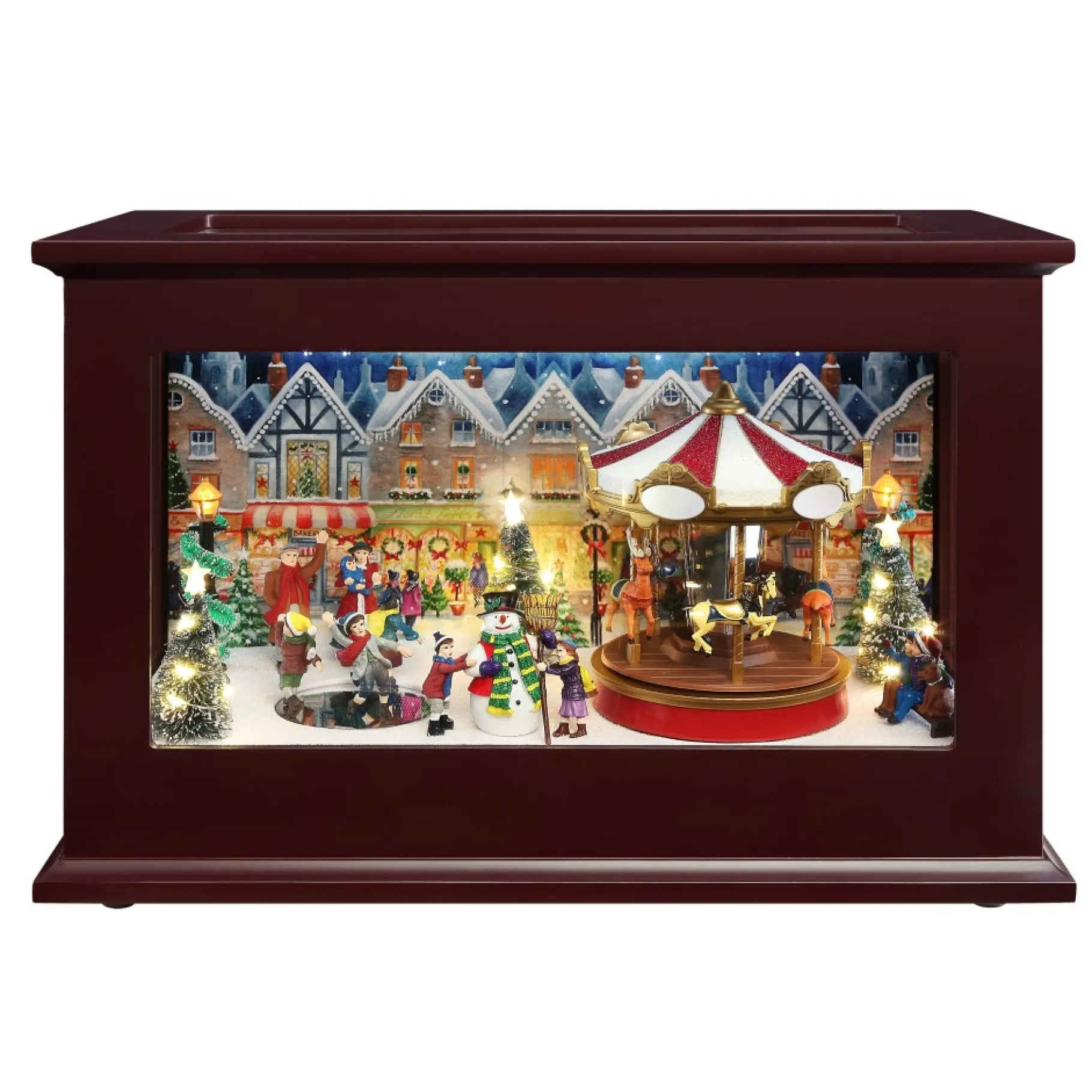 Sale 13" Heirloom Christmas Music Box Musical Decor