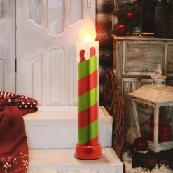 Online 36" Metallic Blow Mold Candle - Red & Green Blow Molds