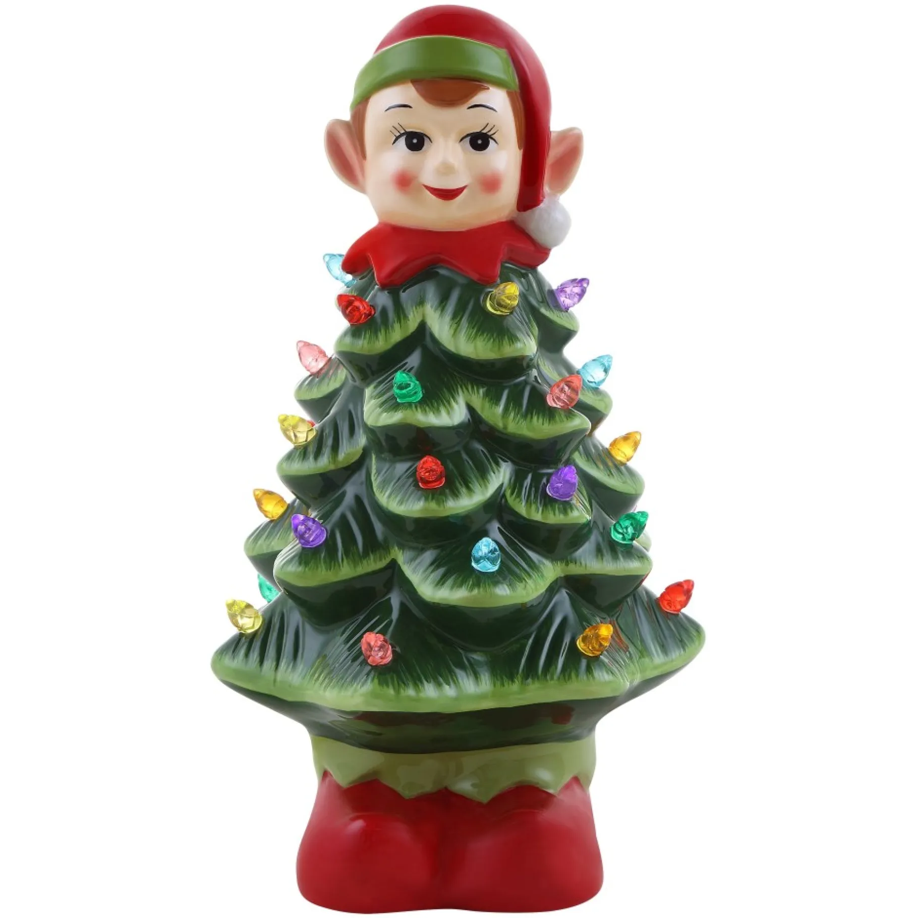 Best 15" Nostalgic Ceramic Elf Tree Character Trees