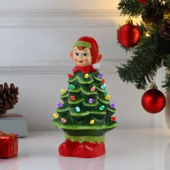 Best 15" Nostalgic Ceramic Elf Tree Character Trees