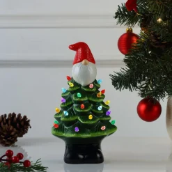 Best Sale 8.5" Nostalgic Ceramic Gnome Tree Character Trees