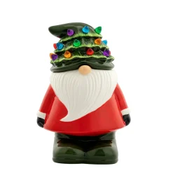 Fashion 10.75" Nostalgic Ceramic Lit Gnome Cookie Jar Cookie Jars