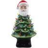 Sale 8.5" Nostalgic Ceramic Santa Tree Green Ceramic Trees