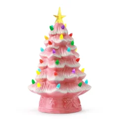 Cheap 12" Nostalgic Ceramic Tree - Pink Pink Ceramic Trees