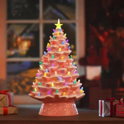 Cheap 18" Nostalgic Ceramic Tree - Pink Pink Ceramic Trees