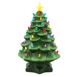 Hot 14" Nostalgic Ceramic Tree - Green Green Ceramic Trees