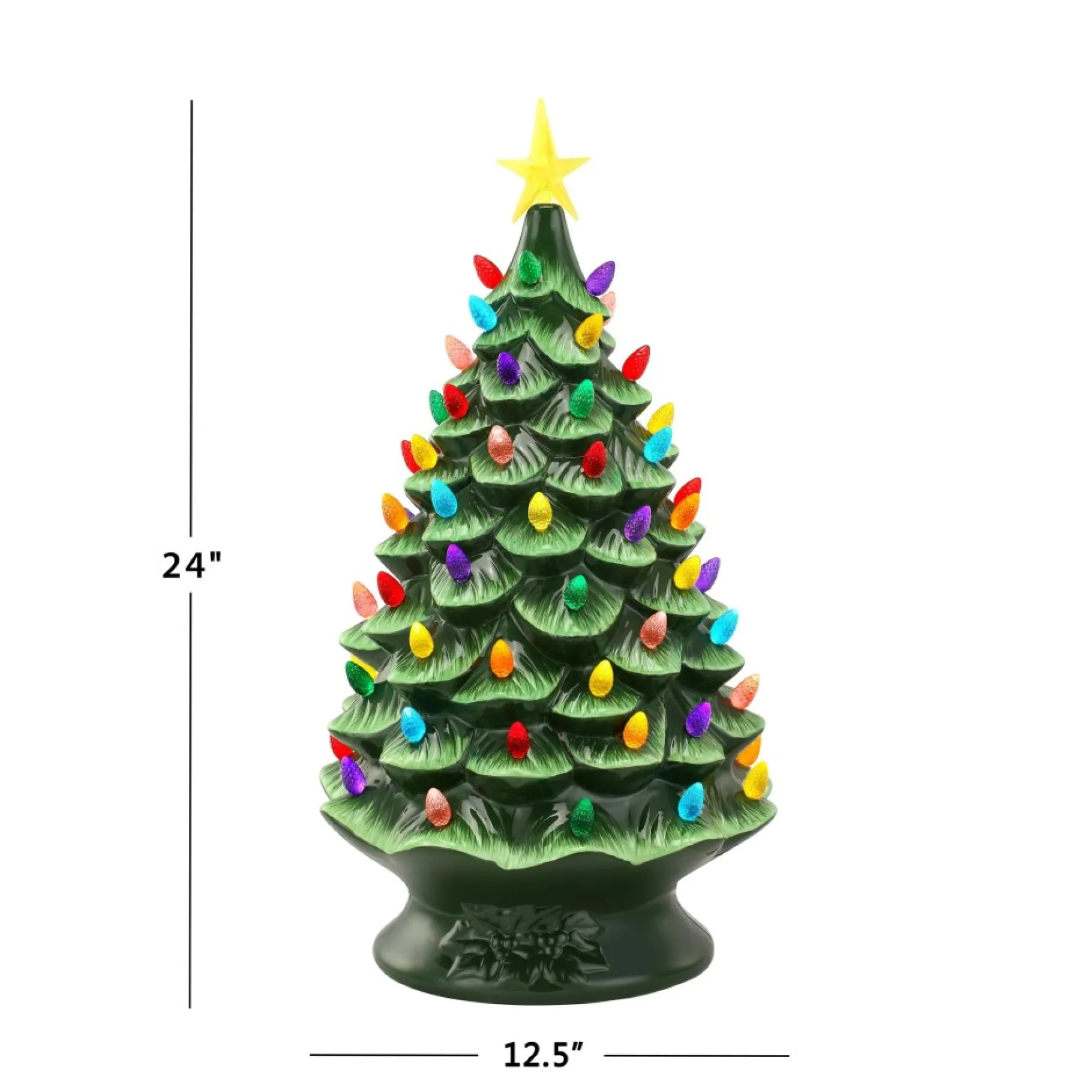 Online 24" Nostalgic Ceramic Tree - Green Green Ceramic Trees
