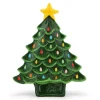 Cheap 14.25'' Nostalgic Ceramic Tree Dip Platter - Green Green Ceramic Trees
