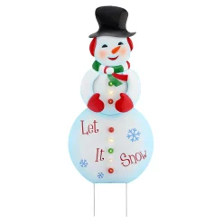 Clearance 32" Outdoor Metal Snowman Sign Signs