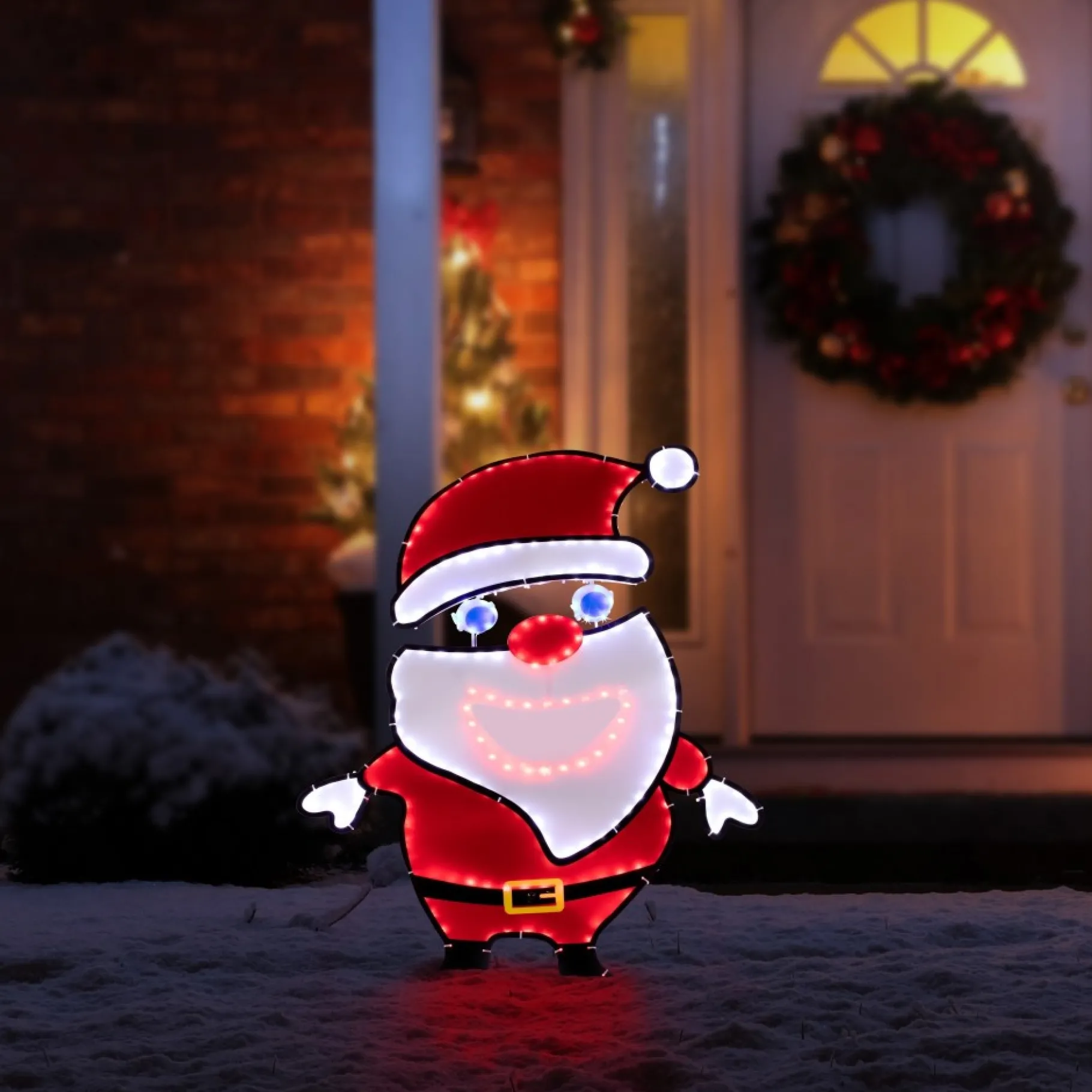 New 36.75" Outdoor Singing Santa Musical Decor