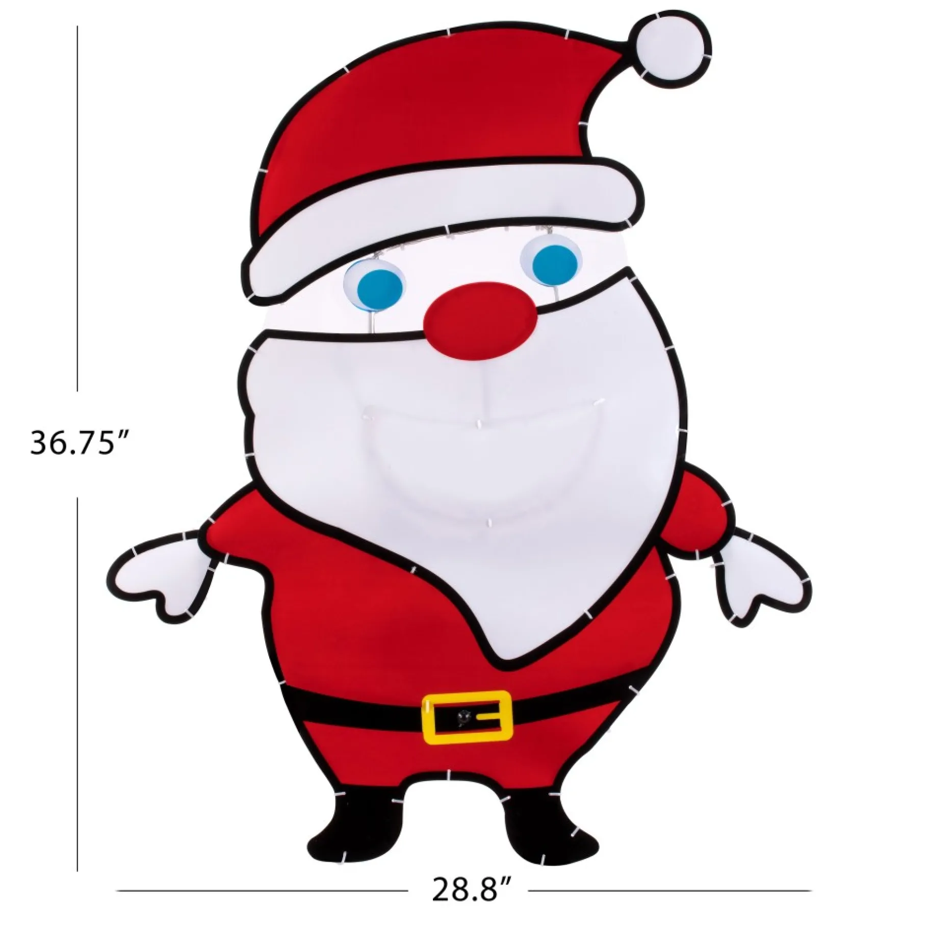 New 36.75" Outdoor Singing Santa Musical Decor