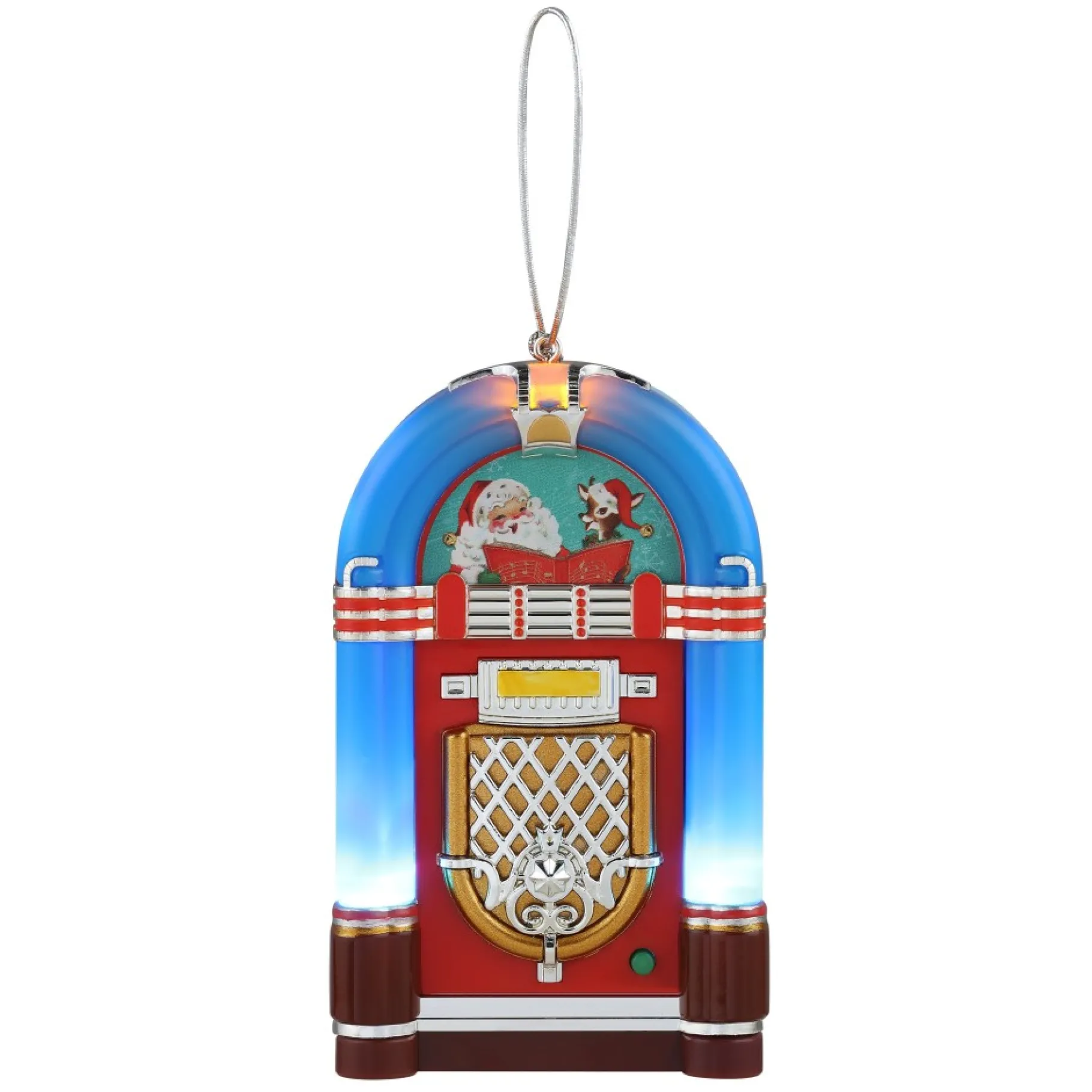 Sale 4.9" Retro Jukebox Ornament - Blue Musical Decor