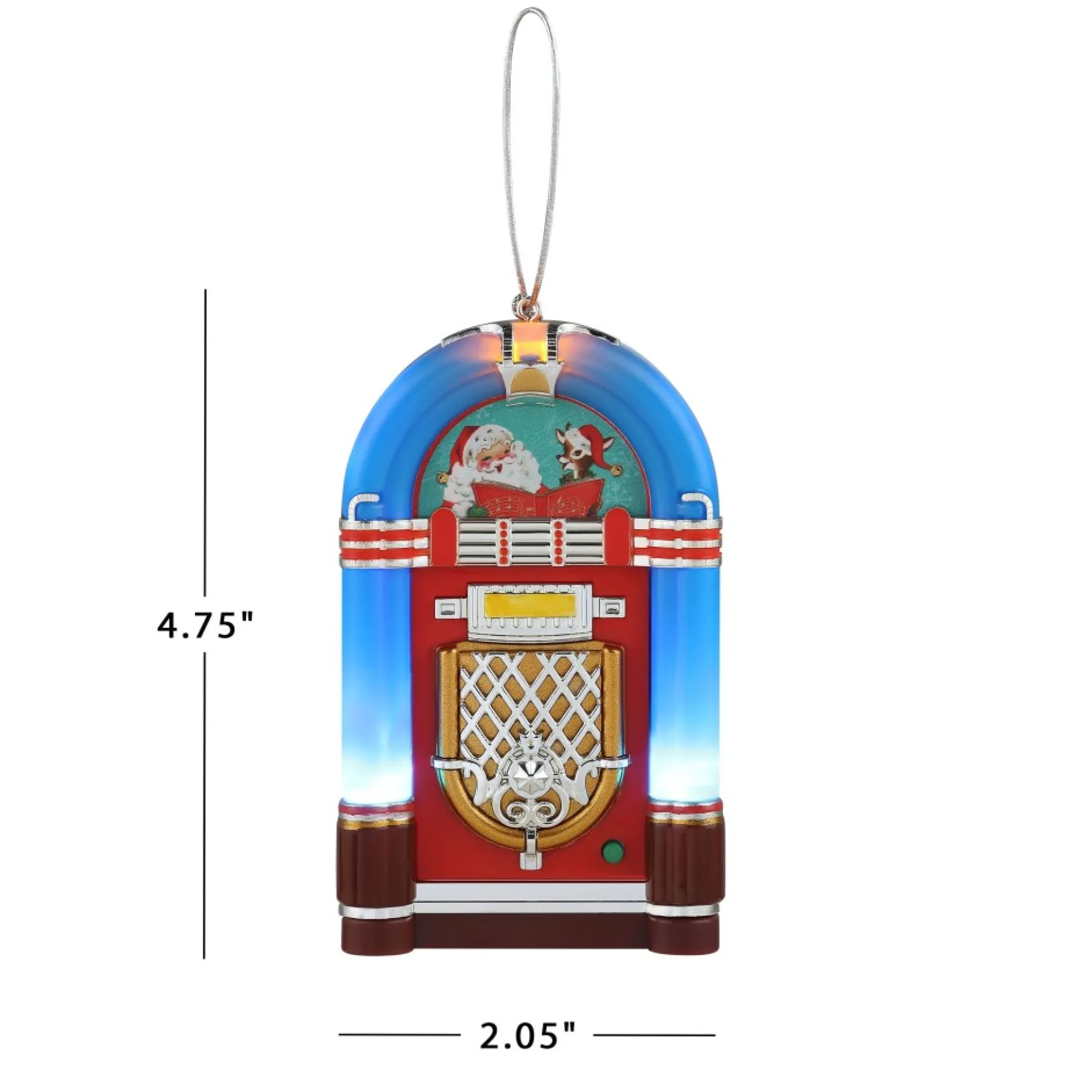 Sale 4.9" Retro Jukebox Ornament - Blue Musical Decor