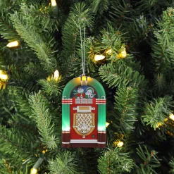 New 4.9" Retro Jukebox Ornament - Green Ornaments