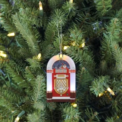 Discount 4.9" Retro Jukebox Ornament - White Ornaments