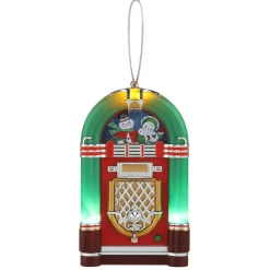 Clearance 4.9" Retro Jukebox Ornament - Green Musical Decor