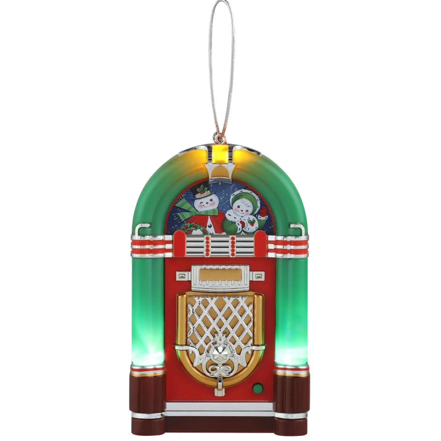 Clearance 4.9" Retro Jukebox Ornament - Green Musical Decor