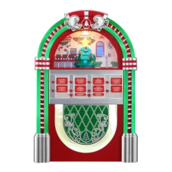 Outlet 10.3" Retro Rock-O-Rama Jukebox - Red Musical Decor