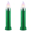 Best 24" Set Of 2 Blow Mold Candles - Green Blow Molds