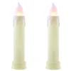 Best Sale 24" Set Of 2 Blow Mold Candles - Ivory Blow Molds