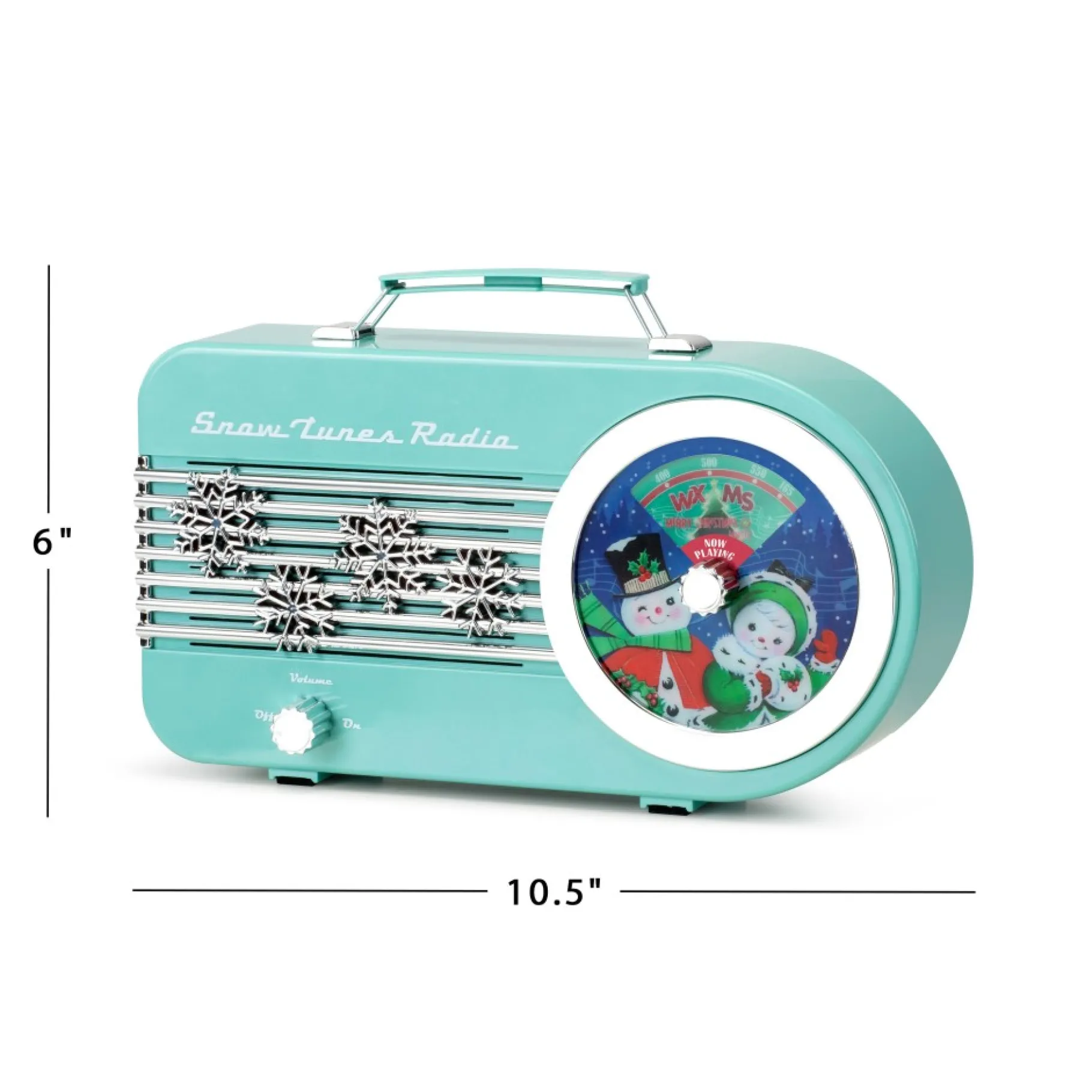 Fashion 10.5" Snow Tunes Radio Musical Decor