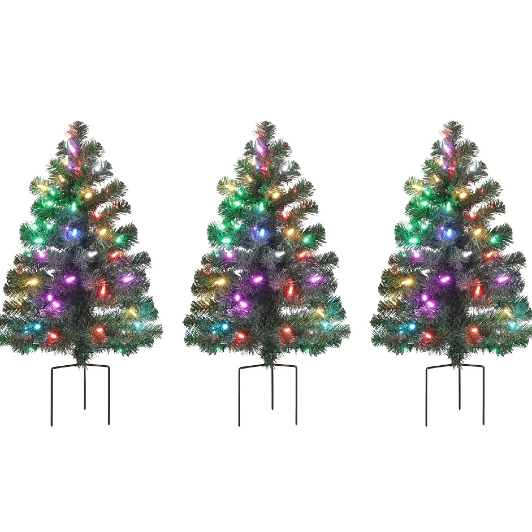 New Alexa Enabled Pathway Christmas Trees - Rgb Bulbs Pathway