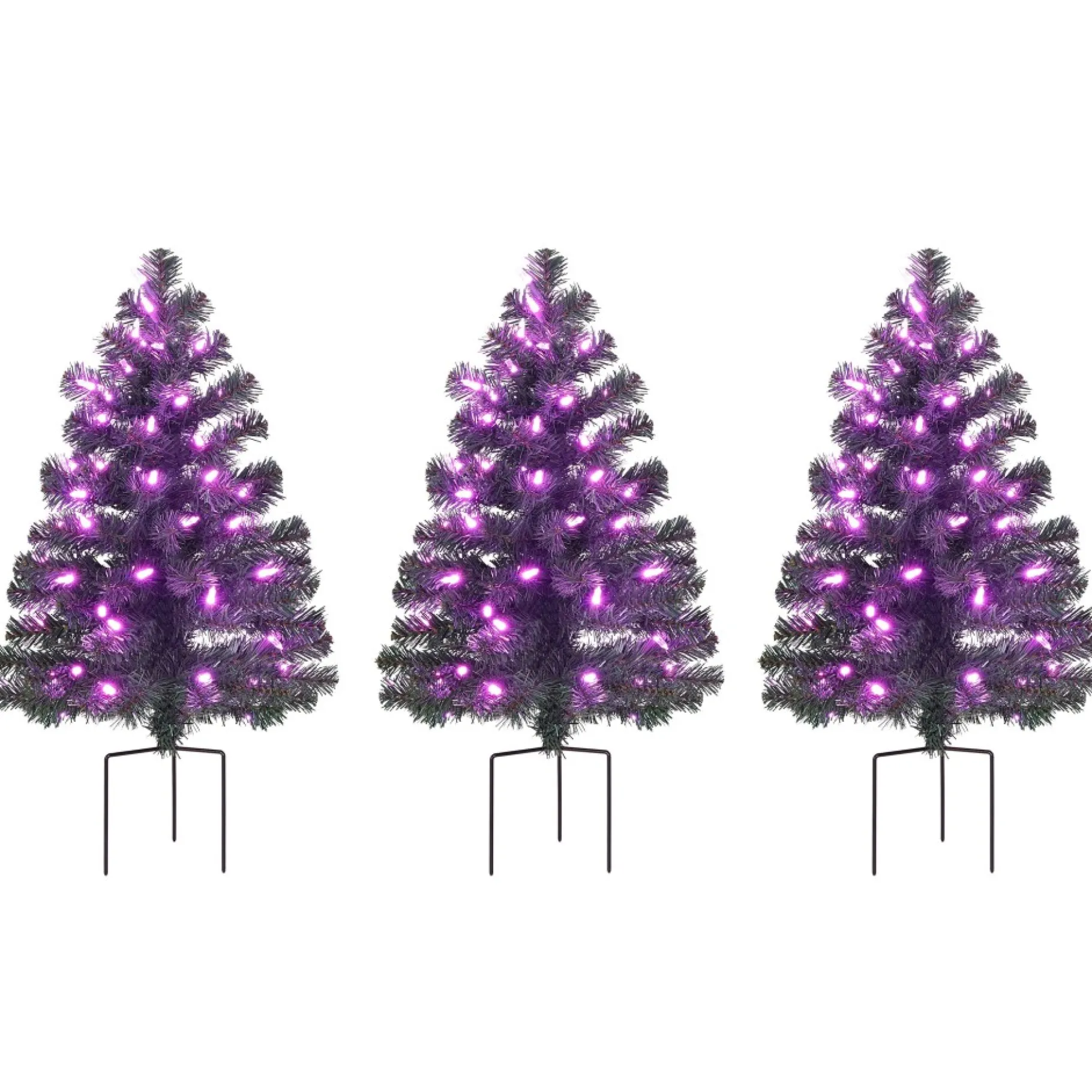 New Alexa Enabled Pathway Christmas Trees - Rgb Bulbs Pathway